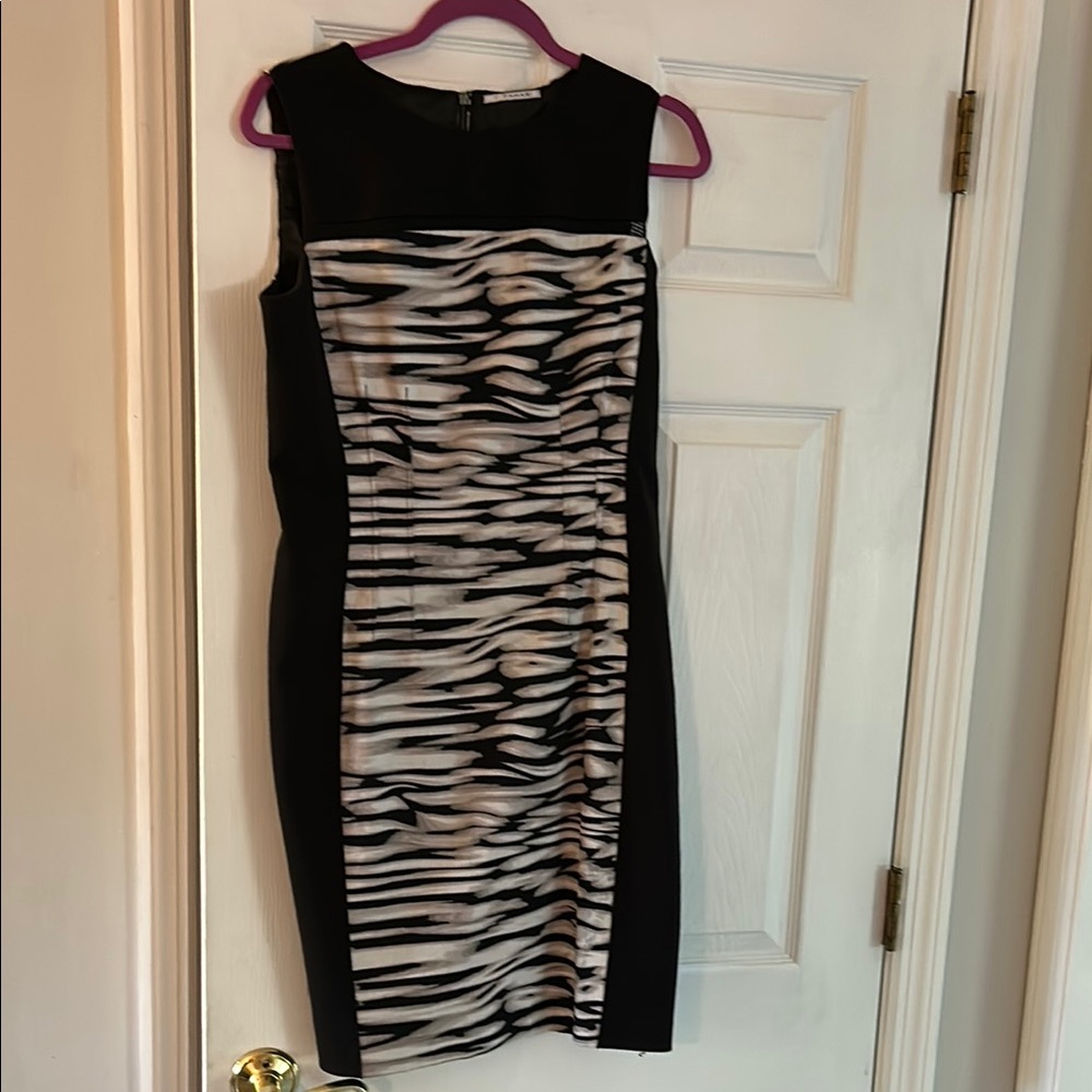 Tahari Black, shades of cream dress size 8